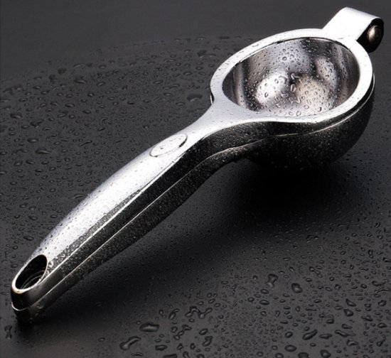 Citruspers - Citroenpers - Zinklegering - Limoenpers - Sinaasappel juicer - Handpers - Handmatige Fruitpers - Handcitruspers - Citrusknijper - Geschikt voor keuken, bar, picknick in de buitenlucht - 22*7 cm - Zilver — afbeelding 3