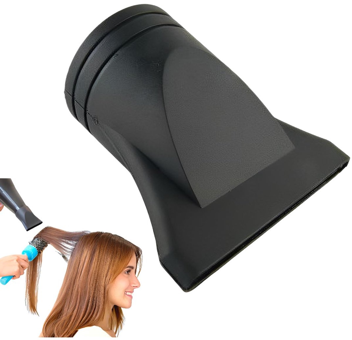 Set van 2 professionele föhnmondstukken, styling- en droogaccessoires, compatibel met universele föhnmondstukken.