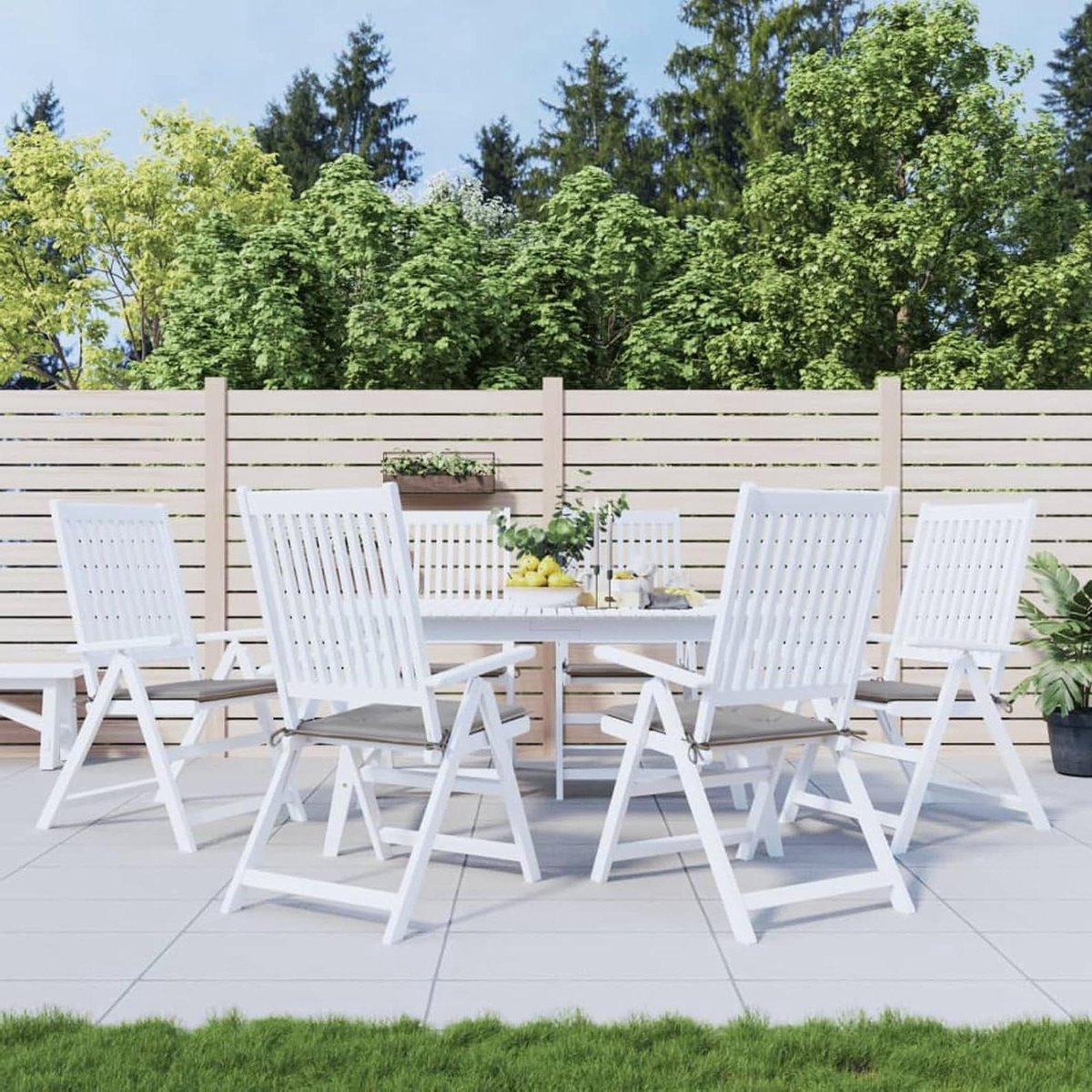 Tuinstoelkussens - Zitkussens Buiten - Comfort Verhogend - Universeel Design - 40 x 40 cm - Grijs