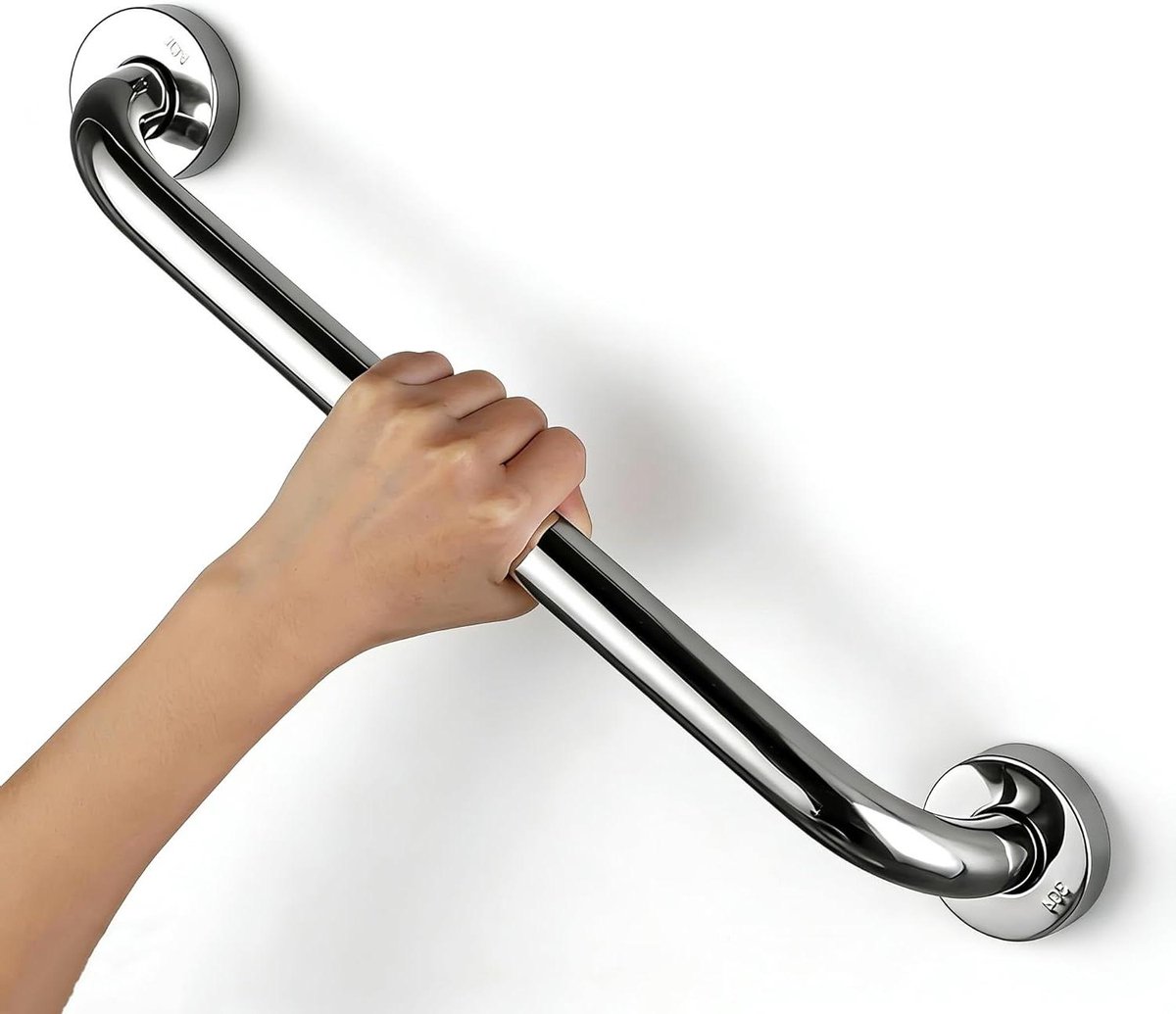 Roestvrijstalen Handgreep - Veiligheidsbeugel Badkamer - Veilige Ondersteuning - Verborgen Installatie - 100 cm - Zilverkleurig
