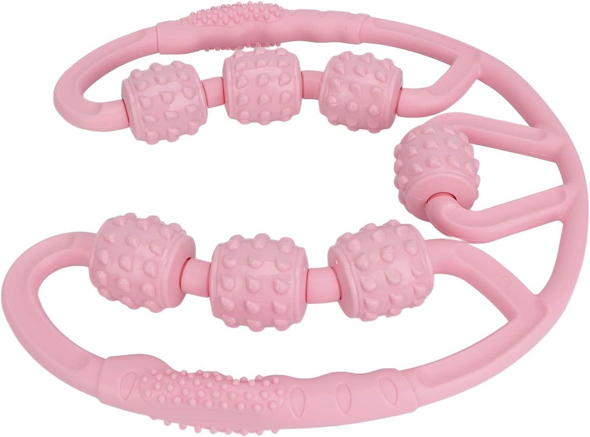 Been Massageroller - Spierroller - Spierontspanning - 7 Wiel Ontwerp - 25 cm - Roze