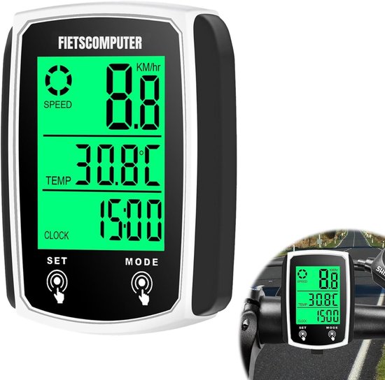 TIM® Kilometerteller Fiets - Kilometerteller - Wit- 6cm x 5cmx 2cm; 50 g van tim — afbeelding 3