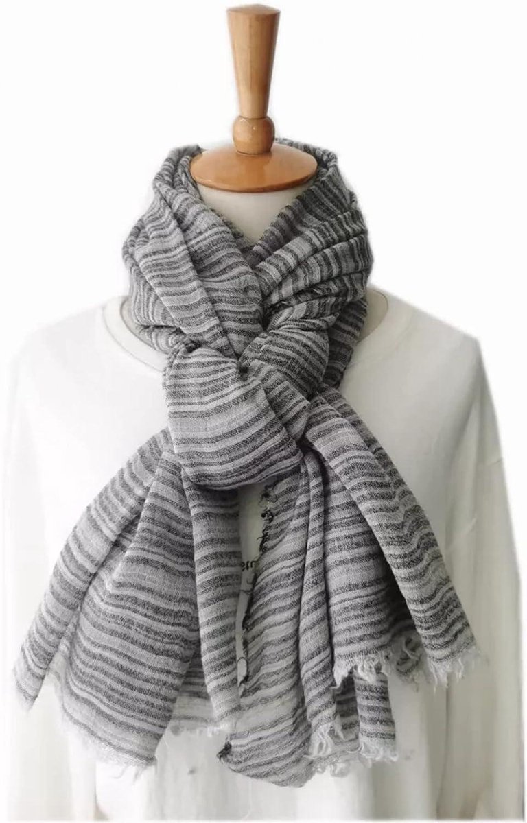 scarf men's scarf autumn and winter cotton linen scarf men's winter warm long men's scarf