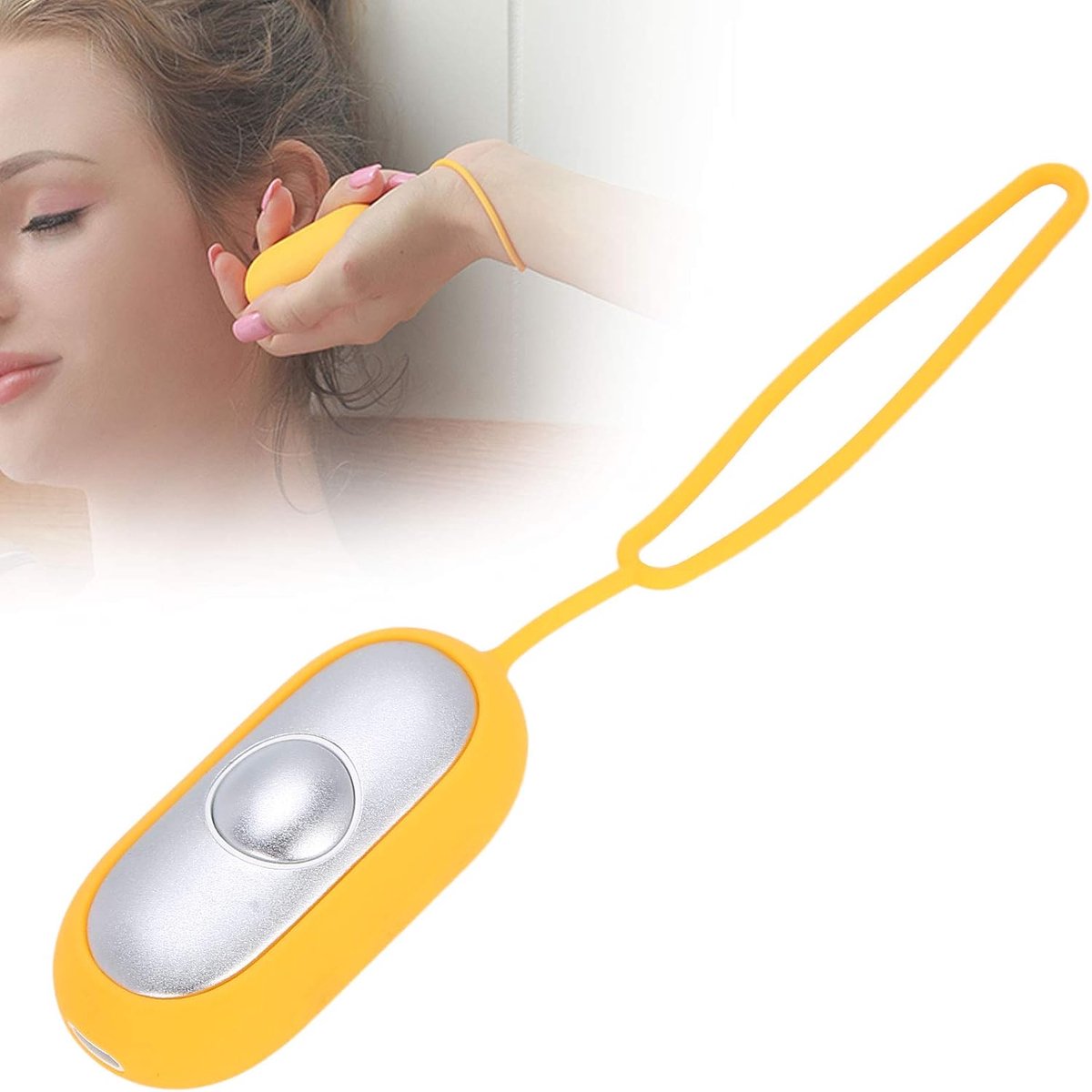 Slaaphulp voor volwassenen, apparaat, slaaphulpmiddel, USB-oplaadadapparaat, kinderpillenapparaat met microstroom voor slapeloosheid en angst (geel)
