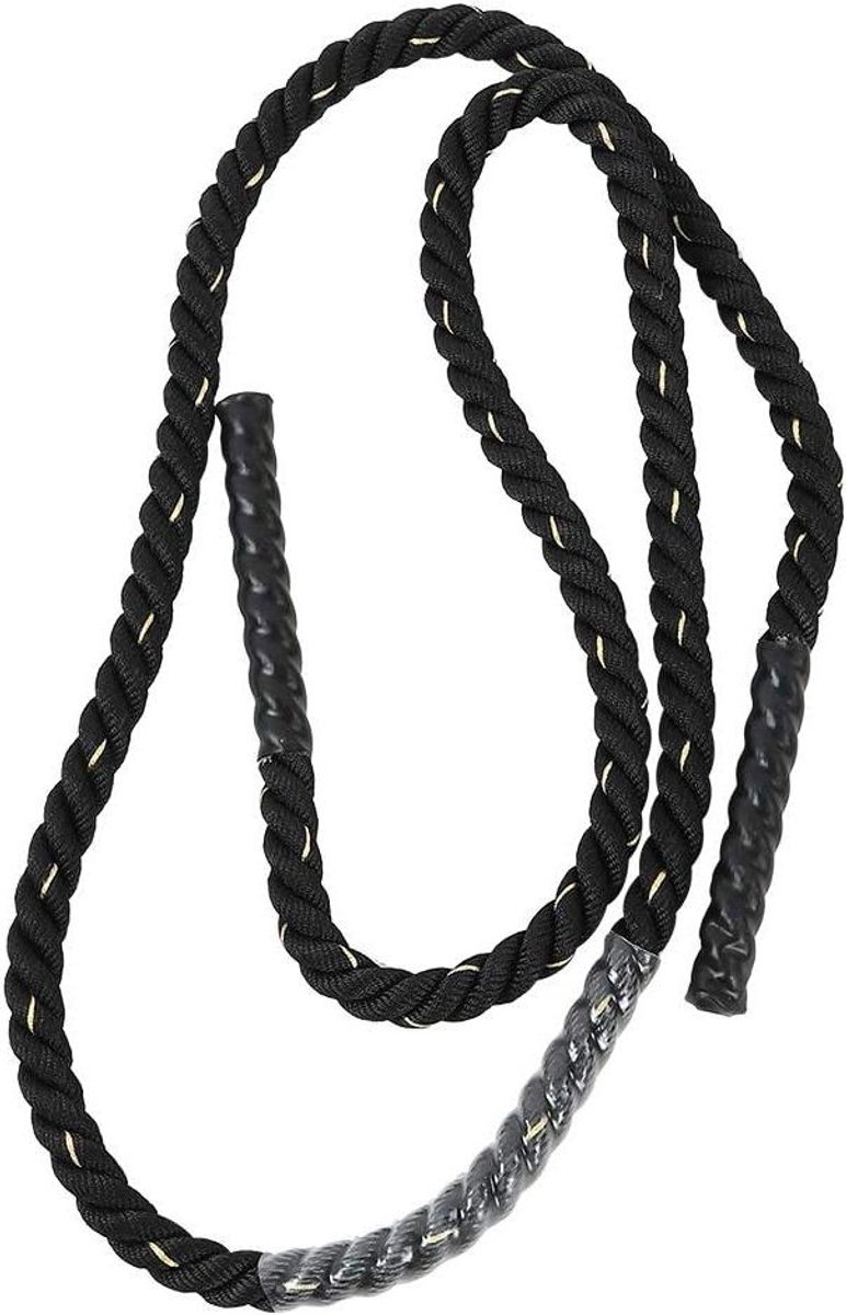 Trainings Touw - Fitness Touw - Full Body Training - Zwaar Polyester Materiaal - 1.5 Inch Diameter - Zwart