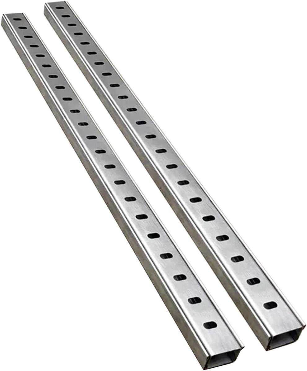 Afwateringsgoot RVS - Drainagekanaal Set - Oprit Waterafvoer - Draagvermogen 1 Ton - 1 Meter Set - Zilverkleurig