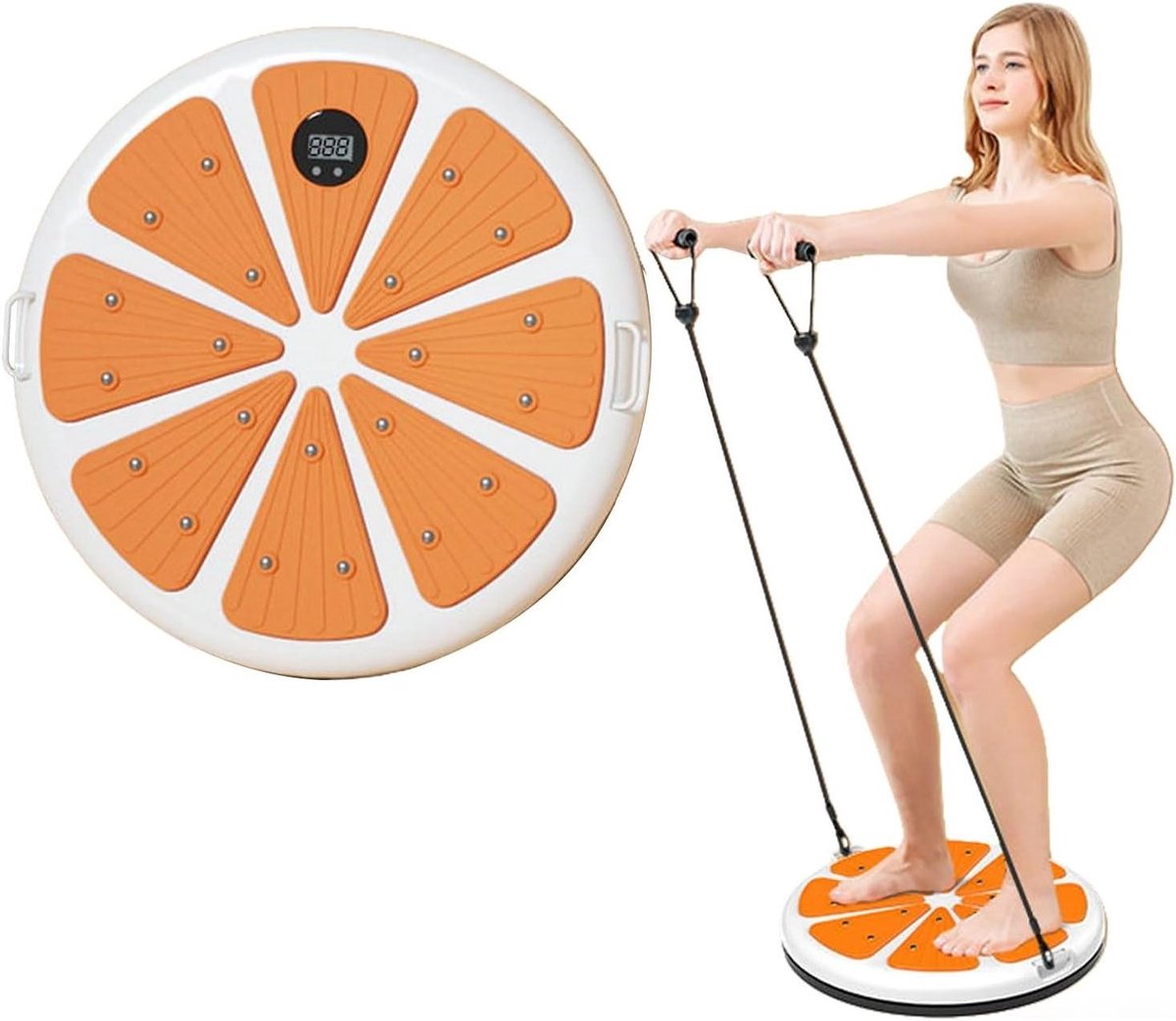 Draaioefenapparaat - Twistboard - Core Training - Intelligente Teller - 37x37x13 cm - Oranje