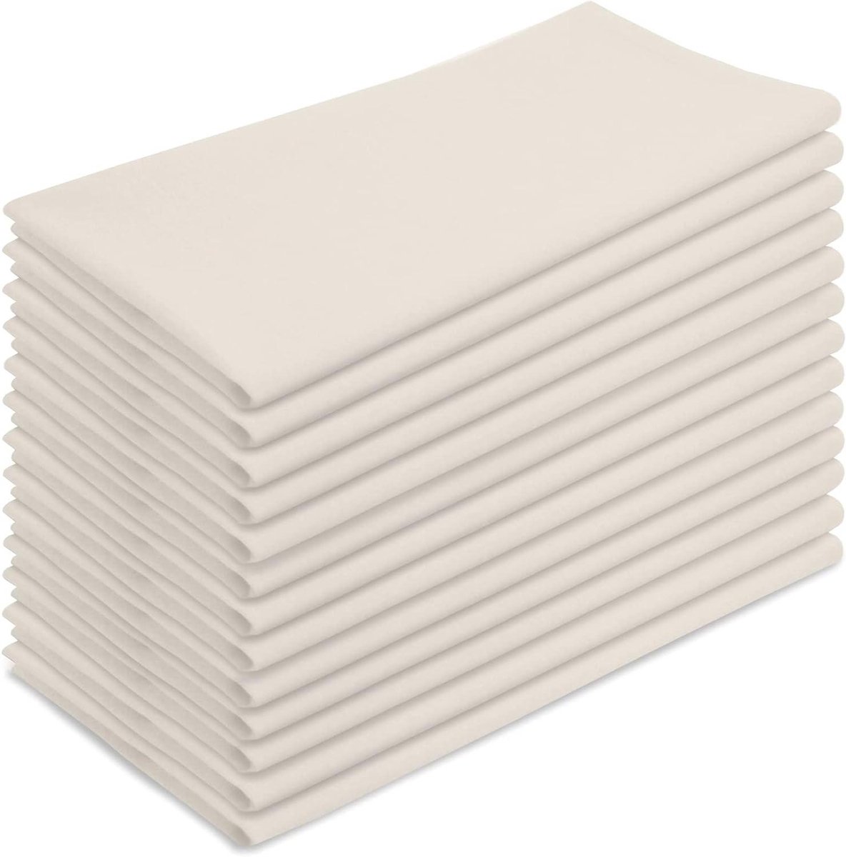 Katoenen Servetten - Stoffen Servetten - Dineren - Extra Groot - 50x50 cm - Natuurlijk