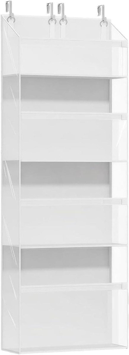 Deur Organizer - Opbergrek - Ruimte Besparen - Schadevrije Montage - 4 Lagen - Wit