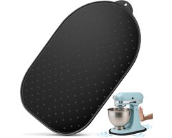 Glijmat Geschikt voor KitchenAid keukenmixers, siliconen glijmat, aanrechtbeschermer, glijdt soepel, zwart.