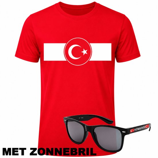 Turkije WK 2026 T-shirt Rood - Turkiye Shirt + Zonnebril