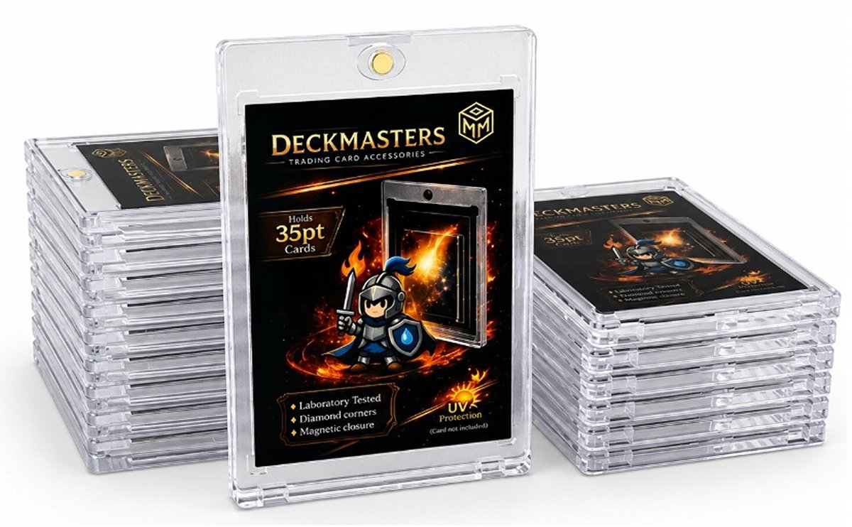 Deckmasters Trading Card Protectors 35PT - 16 Magnetische Kaarthouders - UV Werend voor Yu-Gi-Oh! & MTG, etc.