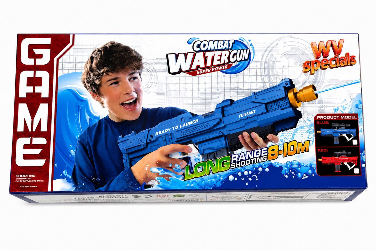WVspecials Automatisch Waterpistool Blauw - Elektrisch Waterpistool - Watergeweer - Super Soaker - Watergun - Buitenspeelgoed — afbeelding 5