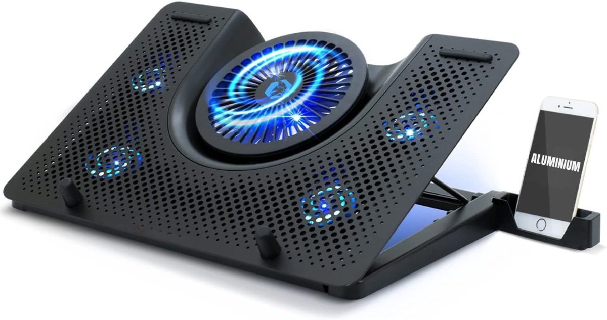 TIM® Laptop Cooler - Zwart - 40cm x 28cm x 5cm