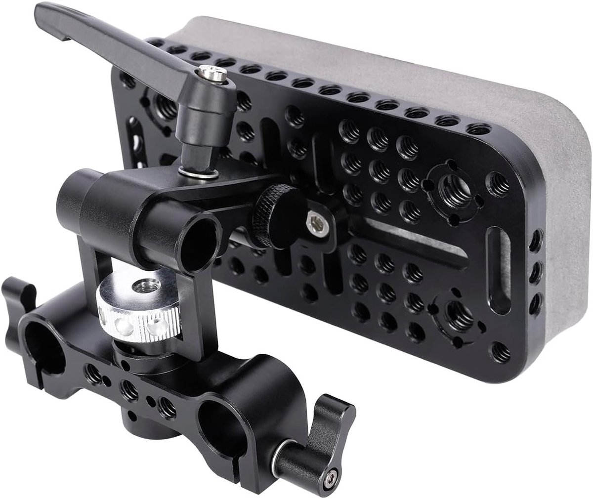 Lichtgewicht Rotatable Borstpad met 15mm Bar Clamp voor Camera, Verstelbare Montageplaat voor Stabilisatie en Comfort tijdens Opnames