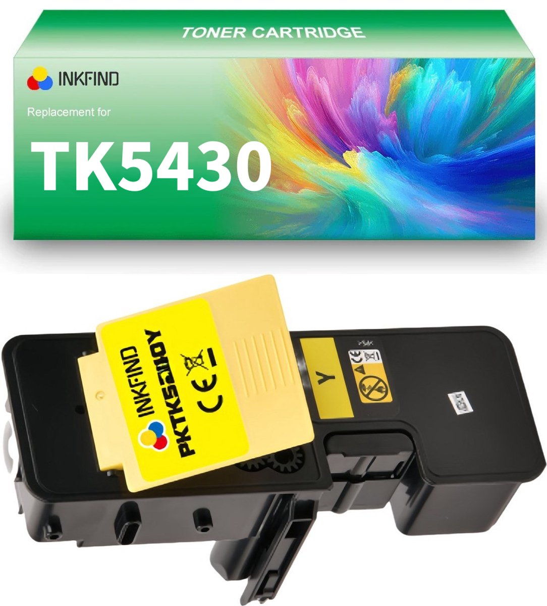INKFIND TK5430 Geel tonercartridge compatibel met Kyocera TK5430 TK-5430 Geel toner cartridge - 1-pack Geel
