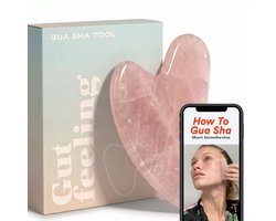 Gua Sha - Premium Jade Tool - Roze - 100% Rozenkwarts Steen incl. Giftbox & Video-Instructies