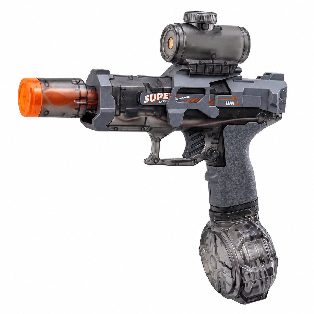 HOB Waterpistool - Waterspeelgoed - Waterpistool Elektrisch - Zeer krachtig - Oplaadbaar - LED Verlichting - USB - Grijs
