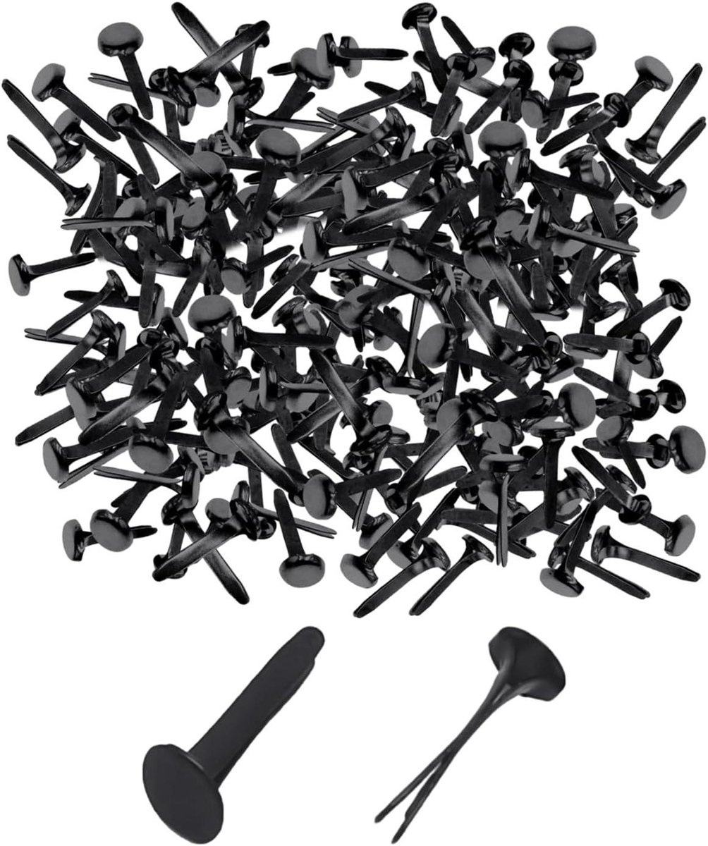 Ronde Punten - Mini Clips - Handwerk Maken - Baklak Proces - 100 Stuks - Zwart