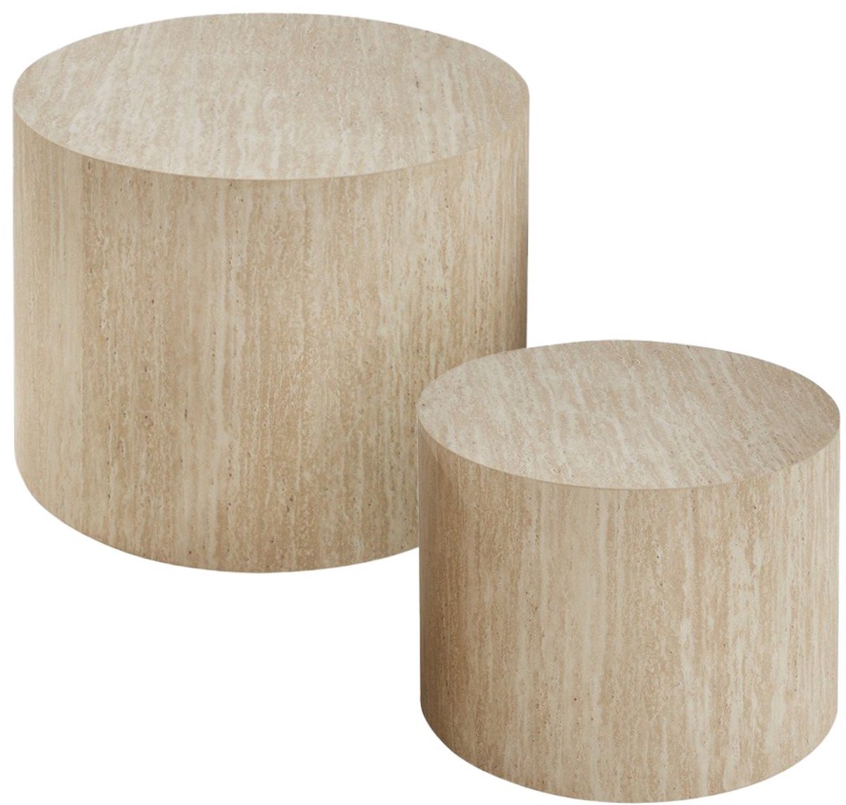 CALICOSY - Set van 2 ronde salontafels - MAIA