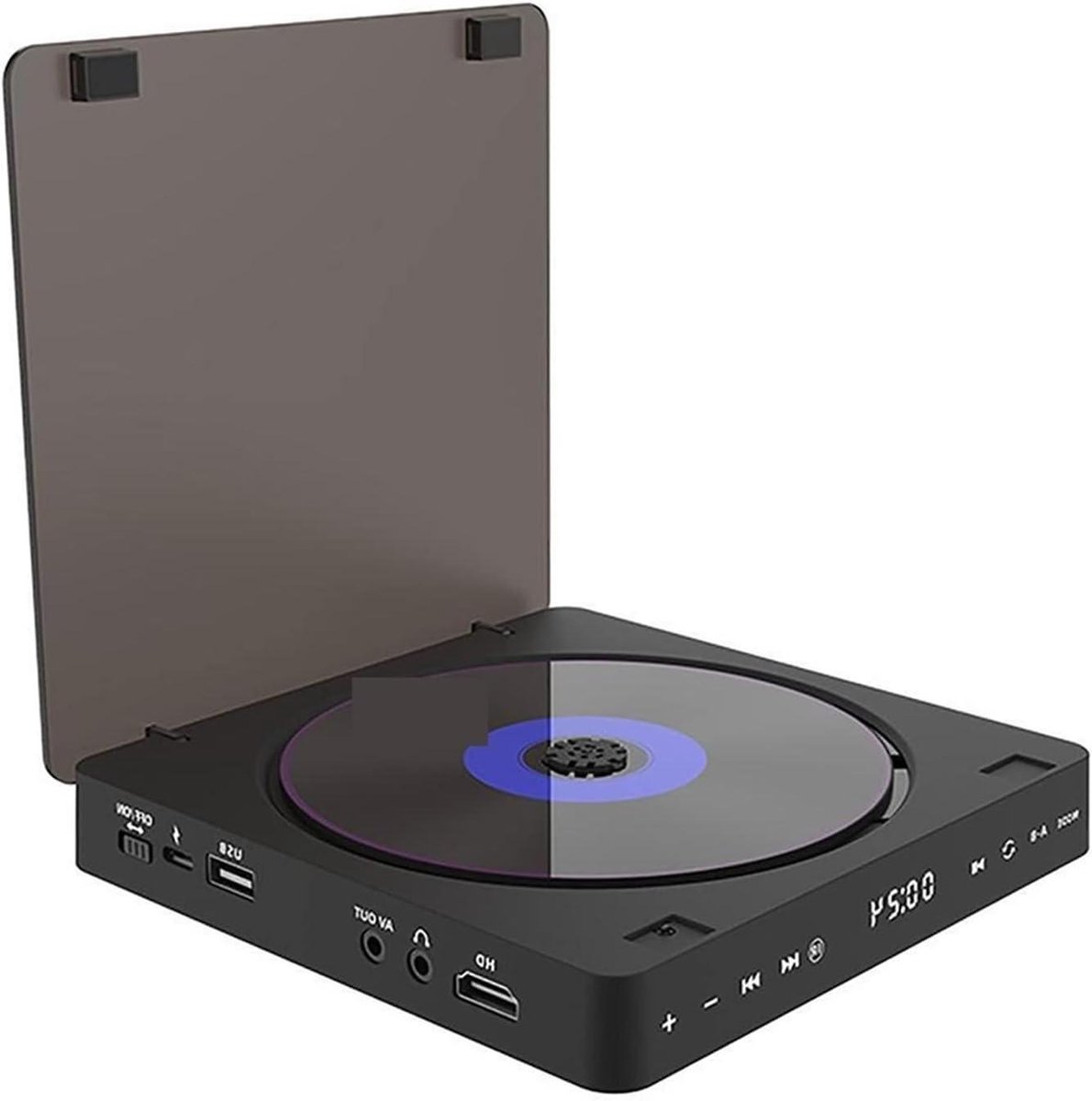 Draagbare DVD-speler - Videospeler CD - Thuis Entertainment - HD 1080P Resolutie - 15 cm - Zwart