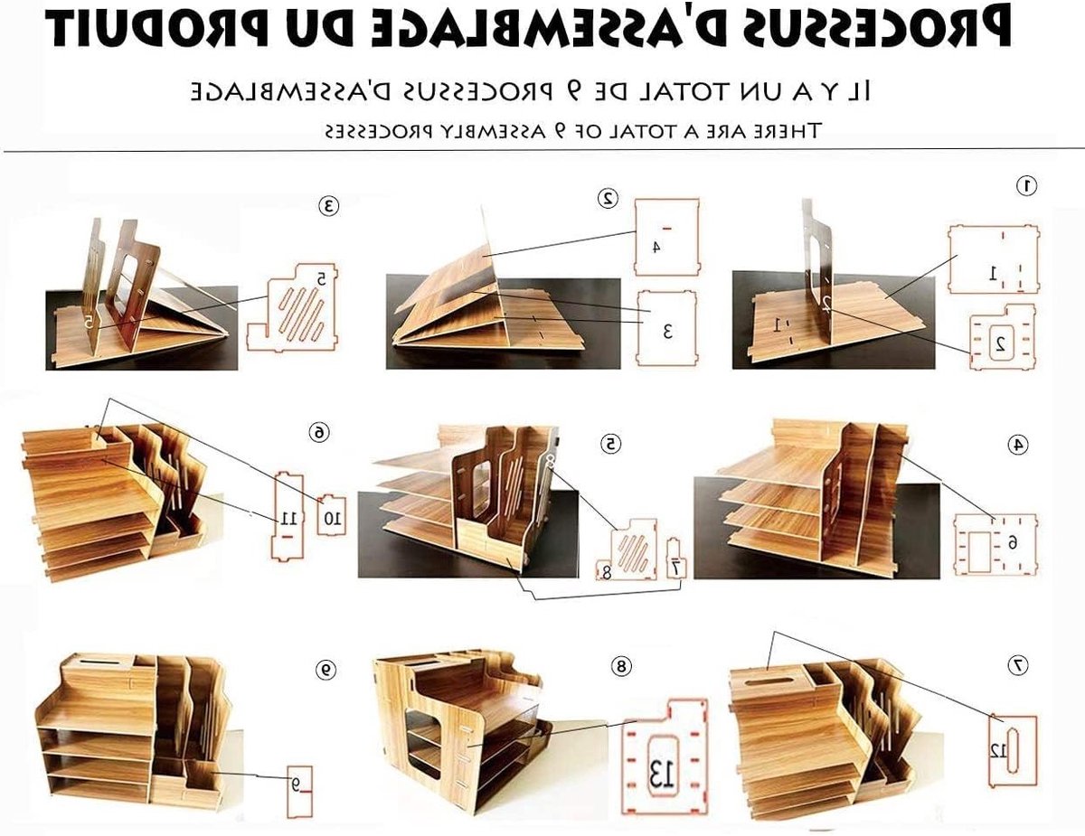 Houten Bureau Organizer met Lade, Ruimtebesparende Opbergdoos voor Kantoor, School en Thuis, Ideaal voor Kantoorbenodigdheden en Decoratie — cadeau in Wonen & Interieur - foto 3