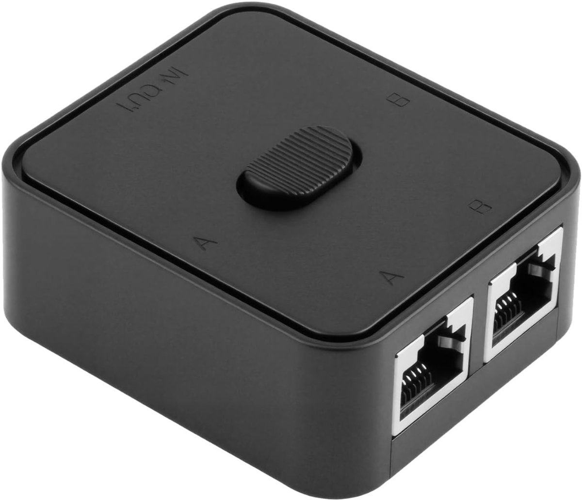 ZMR® Internet Splitter - Internetkabel - Netwerk Switch - Zwart - 5cm x 3cm x 2cm