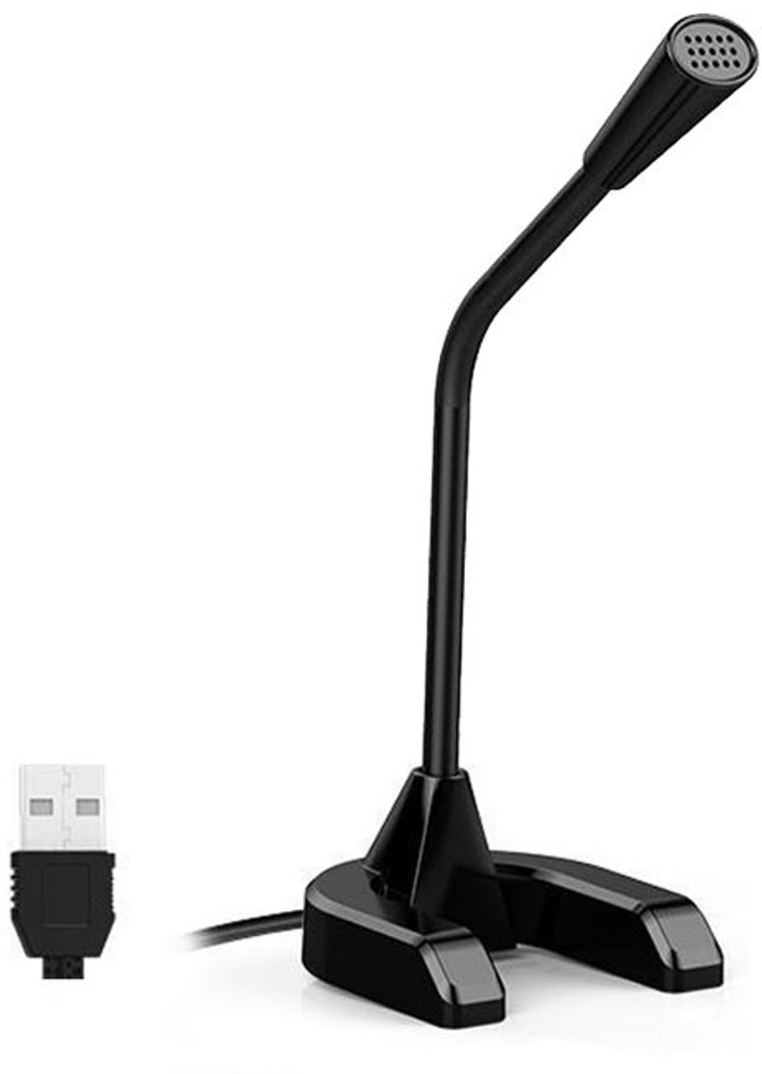 Desktopmicrofoon - Geïntegreerde USB-geluidskaart - Standaard geluidskwaliteit - Metaal