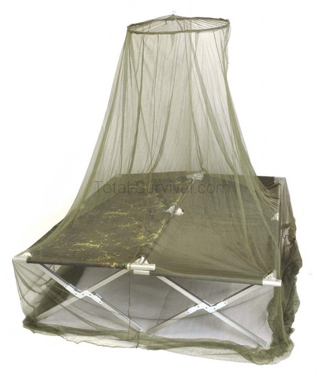 AB 2-persoons muskietennet voor veldbed of tent, wit