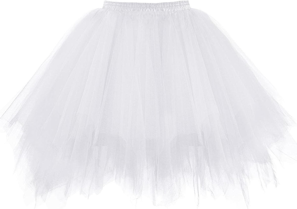 Elegante Tulle Rok voor Dames - Retro Tutu Ballet Rok met Hoge Taille voor Feest en Cosplay, Perfect voor Carnaval en Dansactiviteiten