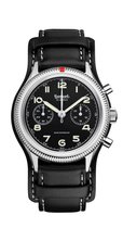 Hanhart Pioneer 417 ES Horloge - Zwarte band - 42 mm