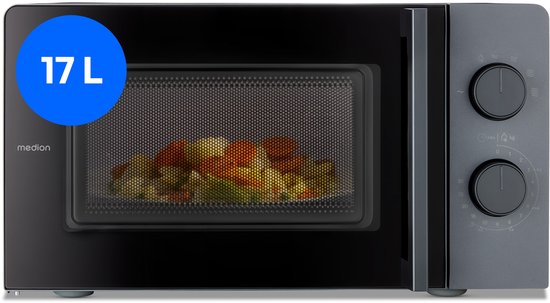 MEDION Compacte magnetron MD12211 (17 L, 700 W, 5 standen, ontdooien, timerfunctie, ruimtebesparend) [MODEL 2025]