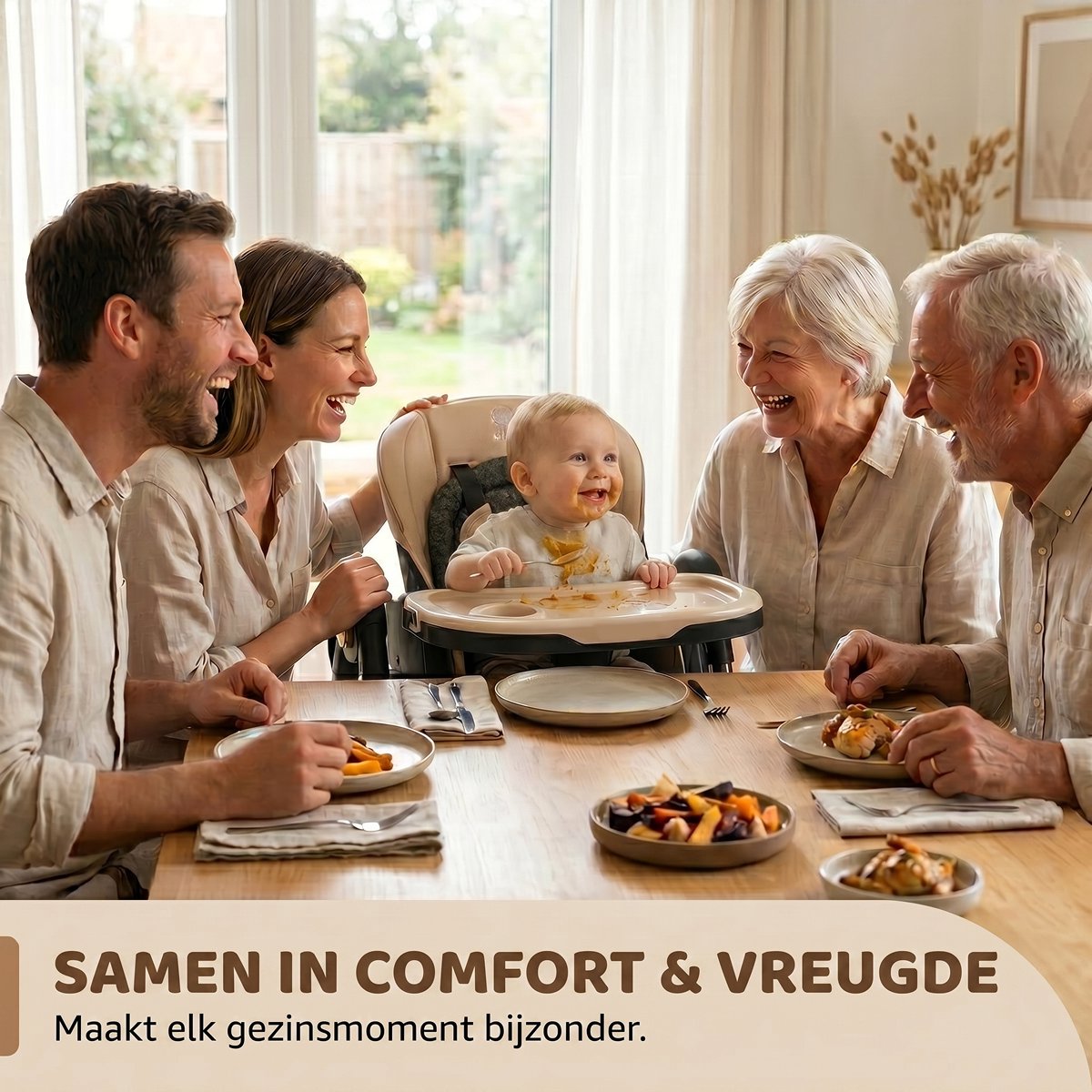 Twinky® Kinderstoel EXPLORE – 4-in-1 Kinderstoeltje Set met Schommel en Ligfunctie – Inklapbare Eetstoel & Baby Wagentje en Babystoel Voor Aan Tafel – Kinderzetel, Peuterstoeltje en Meegroeistoel in 1 — afbeelding 4