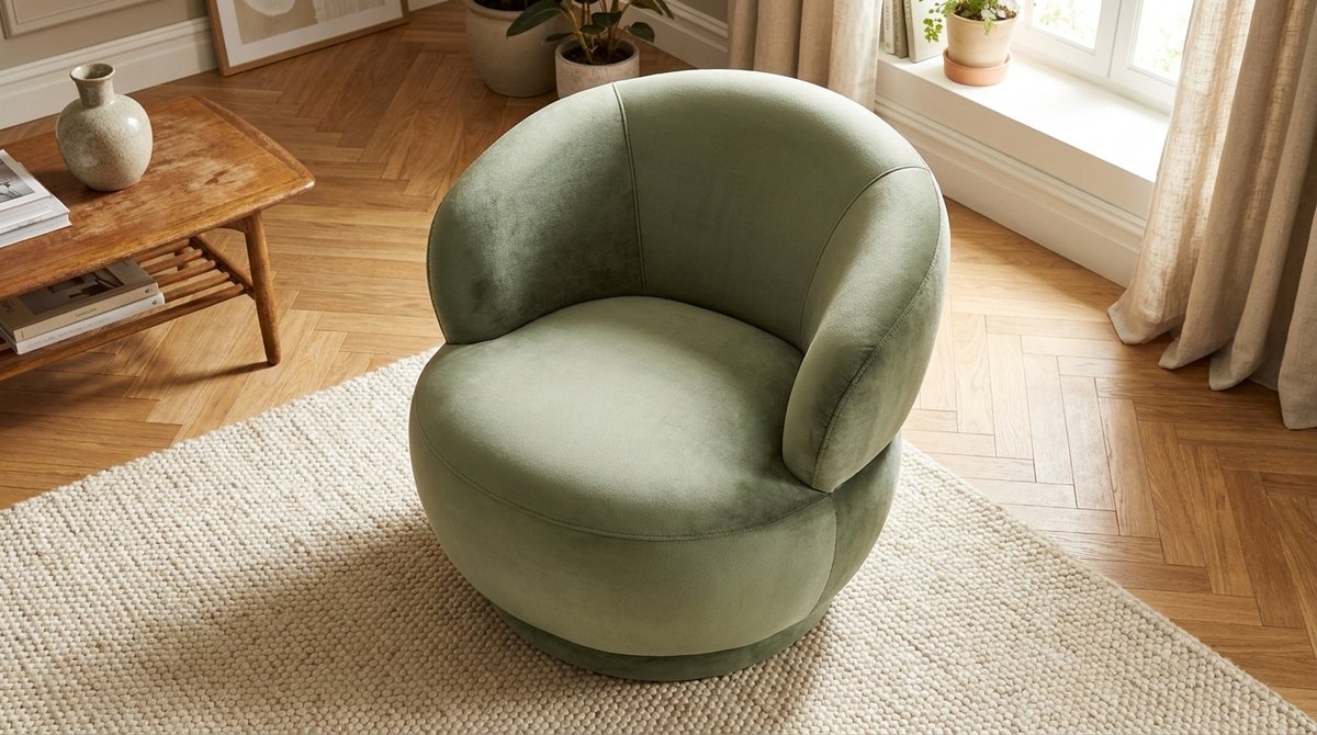 Fauteuil – House&Garden Velvet Lounge Fauteuil Hunter Groen – Luxe Fluwelen Designstoel – Hotel Chique Relaxstoel – Moderne 1-Zits Fauteuil – Zachte Velvet Stoel voor Woonkamer, Slaapkamer of Lobby – 80x80x70 cm