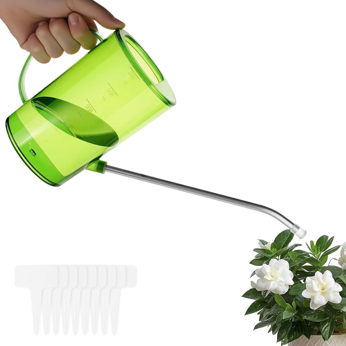Langneks gietertje van 1L voor kamerplanten, ideaal voor vetplanten en bonsai, perfect voor binnengebruik