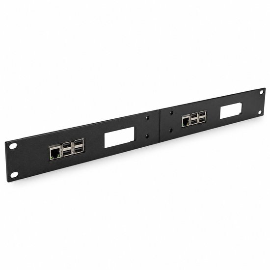 19 Inch Raspberry Pi Rack Mount Voor 4 Raspberry Pi’s - Server Rack Behuizing - Netwerk En HomeLab Oplossing - Geschikt Voor Raspberry Pi 1 2 3 4 - Data Kast Accessoire - Kabelbehe