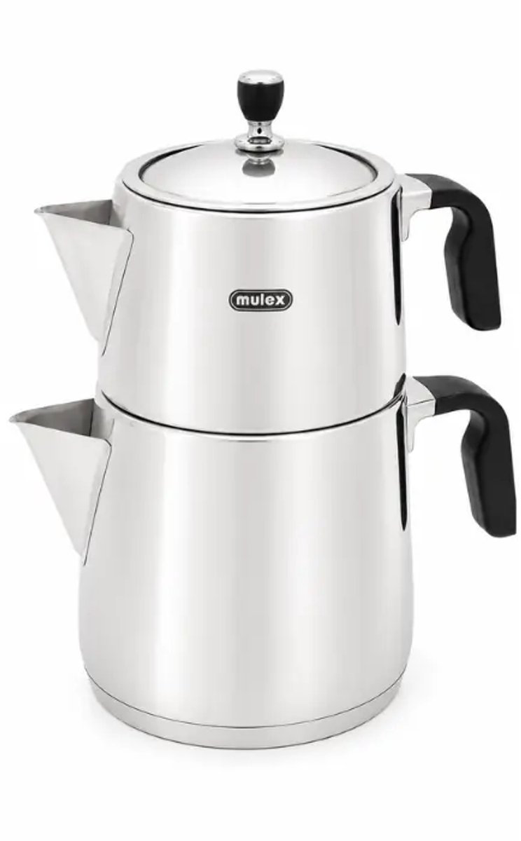 Mulex Theepotset met Siliconen Handgrepen 1,0 lt/3,0 lt