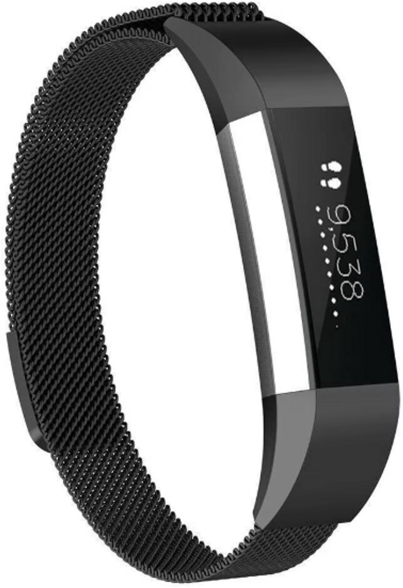 Finnacle - Smartwatch Bandje geschikt voor FitBit Alta - Magneetsluiting - SM - Zwart