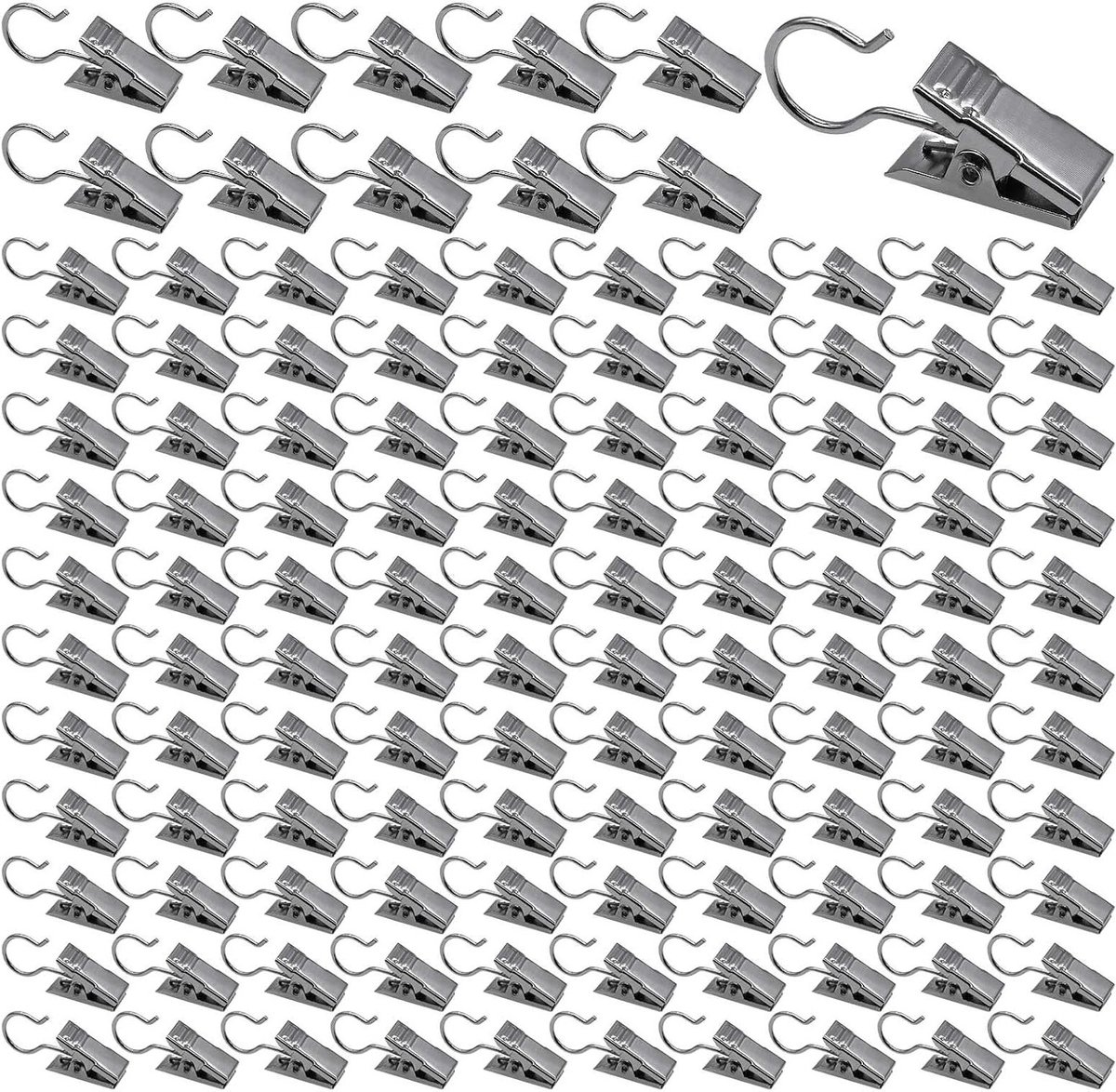 120 Stuks Metalen Gordijnhaken voor Douches, Gordijnen en Fairy Lights - Decoratieve Clips voor Thuisdecoratie