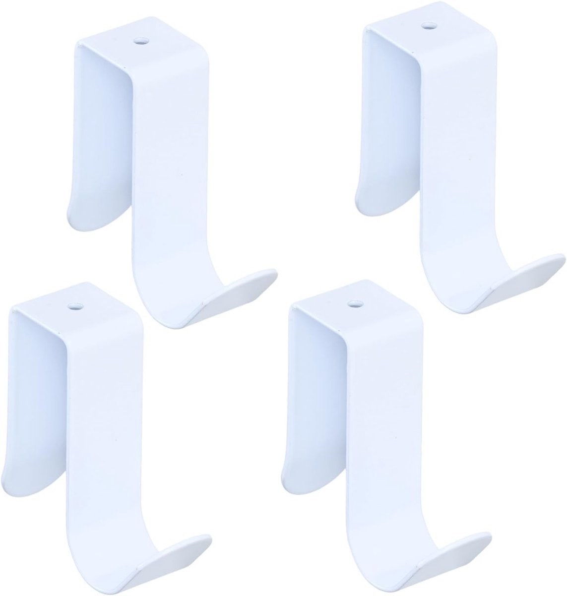 Set van 4 Deurhaken van Koolstofstaal, Geen Boren Nodig, Ideaal voor Slaapkamer, Badkamer en Keuken, Perfect voor Kleding en Handdoeken