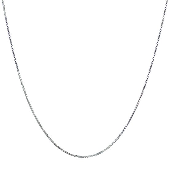 Fijne zilveren venetiaanse schakelketting.