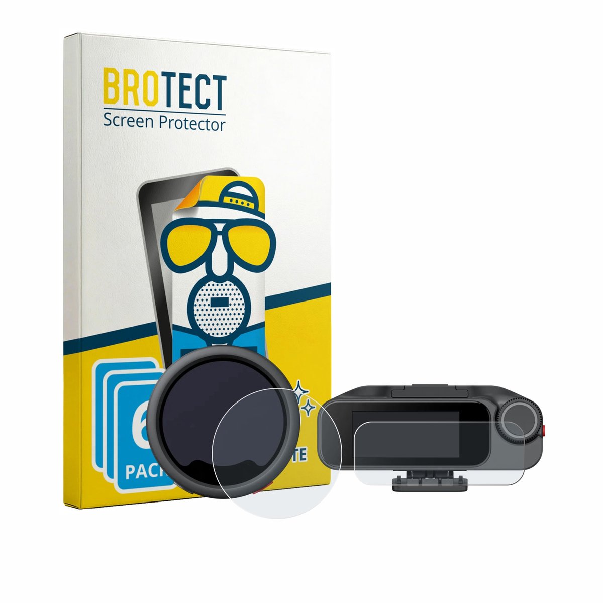 BROTECT - Screenprotector voor Insta360 Mic Pro TX + RX - Folie Beschermfolie matte 6 Stuks
