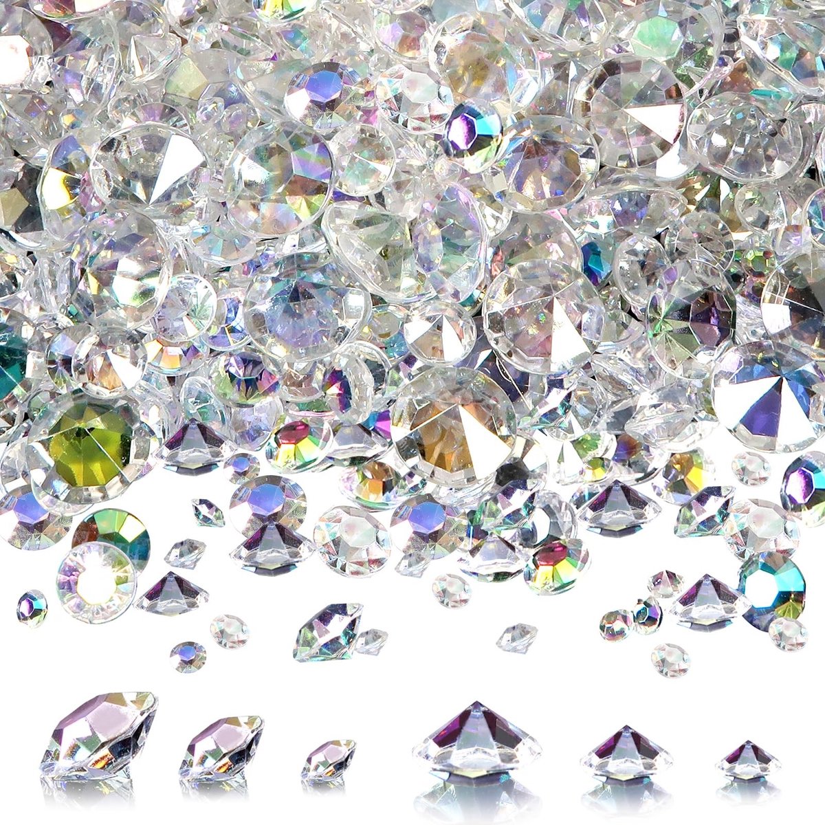 Dailygoods - 5000 Stuks Kleurige Acrylkristallen voor Decoratie