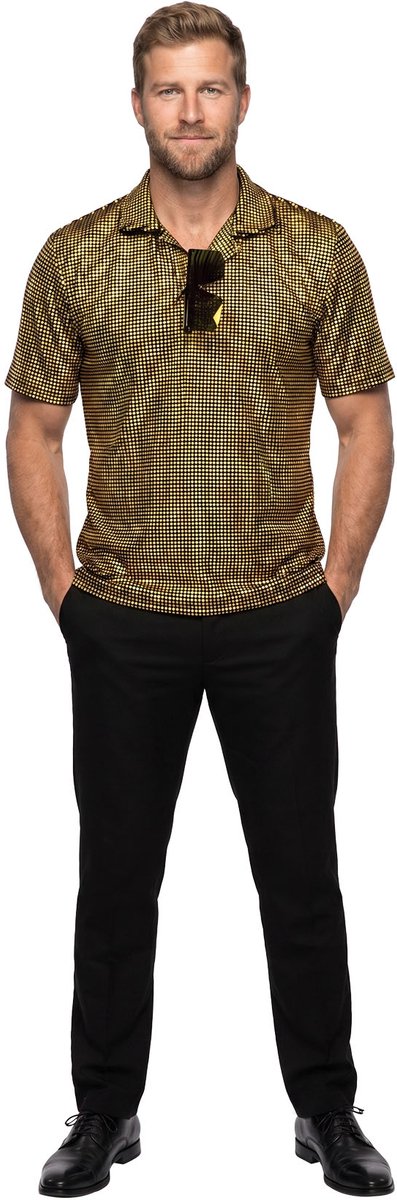 Polo Velvet met Glitter Goud Premium - Maat M-50