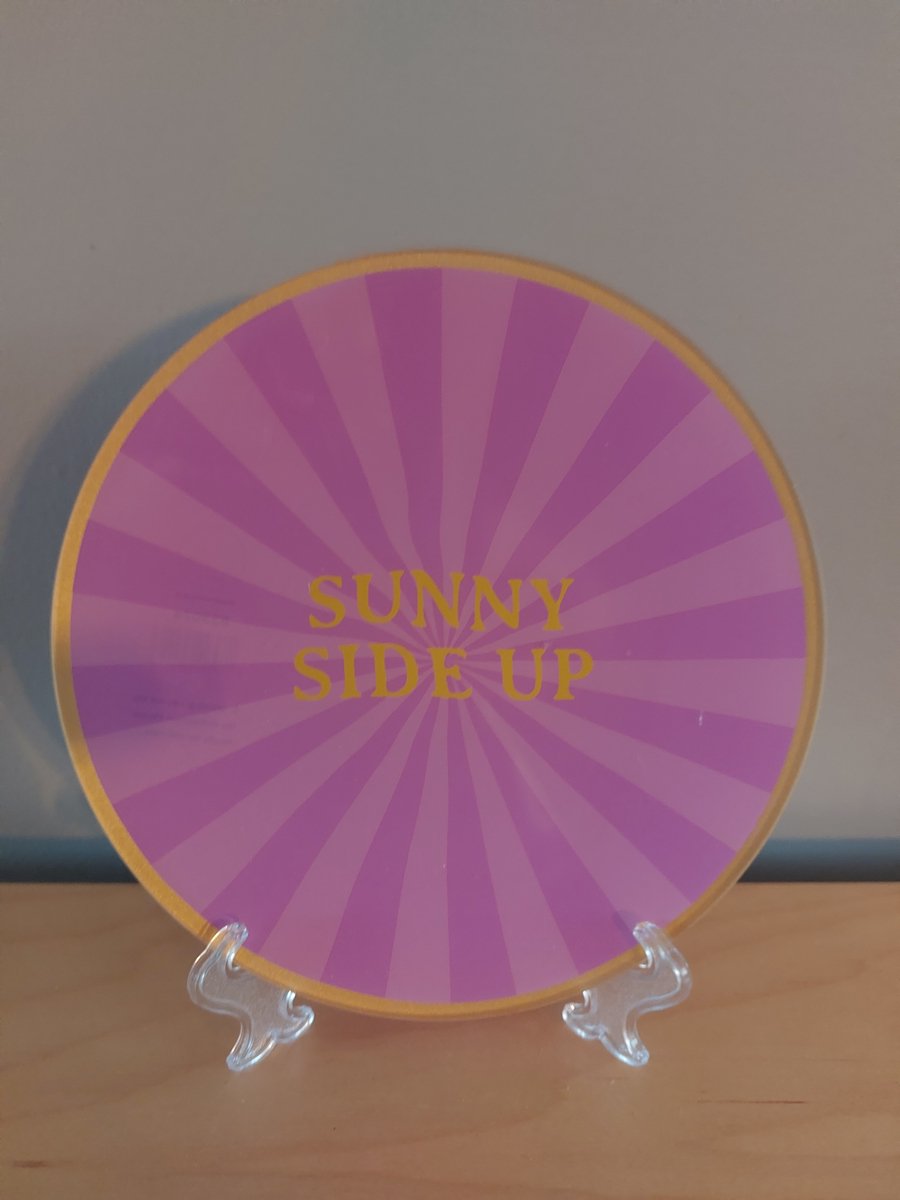 leuk bordje met de tekst : sunny side up