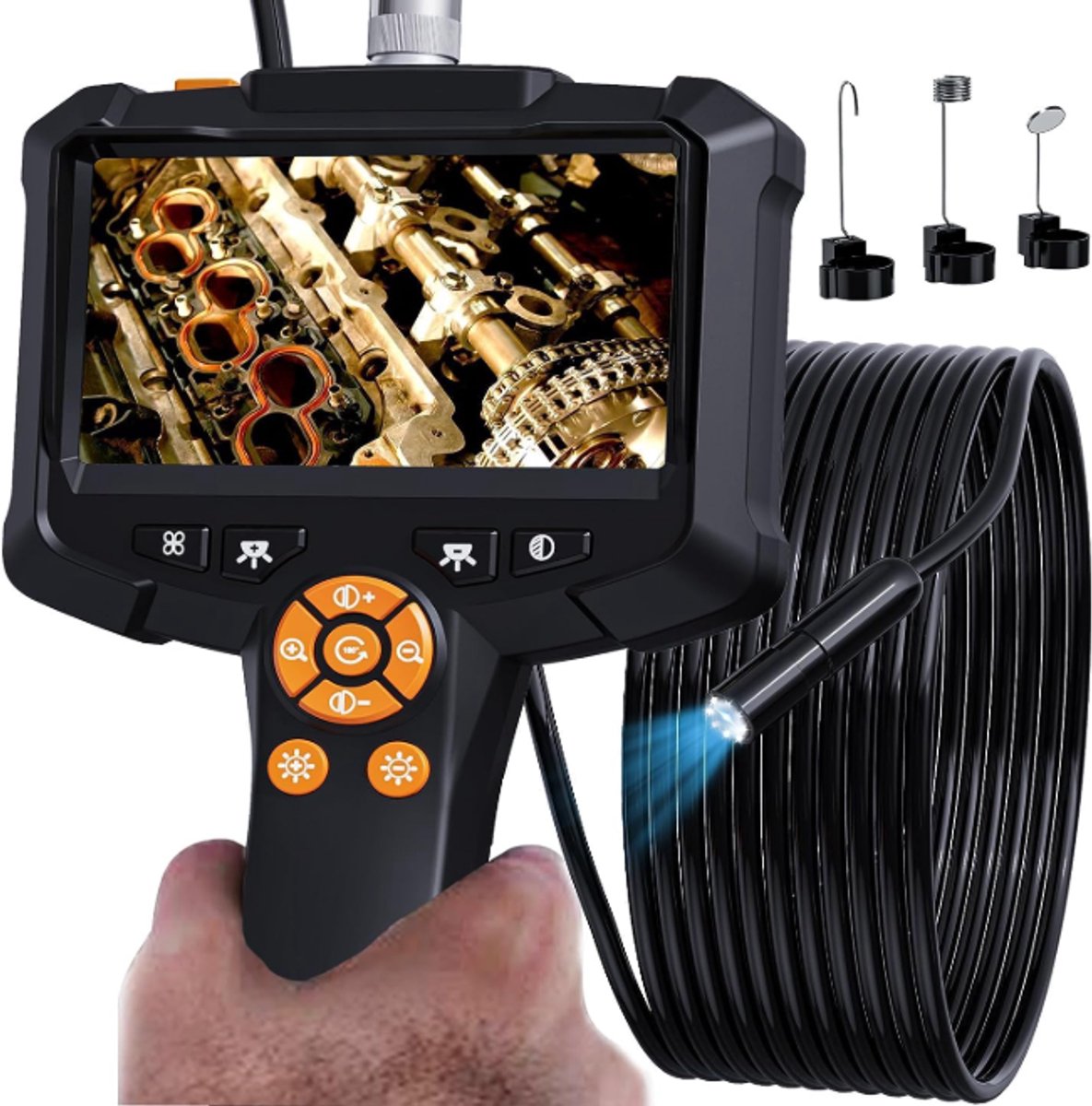 Boroscoop, endoscoopcamera met licht, IP67 waterdichte endoscoop, 1080p HD inspemet licht, flexibele endoscoopcamera, gadgets voor mannen (11,5 m)ctiecamera, boroscoopcamera
