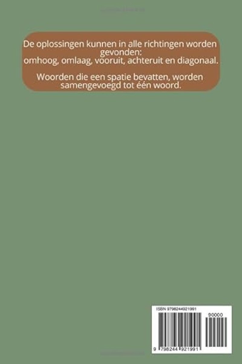 Dieren Woordzoeker Puzzelboek: 110 pagina's met grote letters