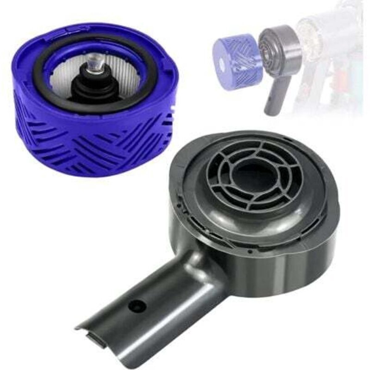 Achterste motorkap en filterset Geschikt voor Dyson V6 DC58 DC59 DC63 DC74 stofzuigers