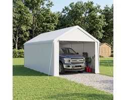 ACXIN Zeltgarage - Carport Tent - Weerbestendige Garage - PE Zeil & Stalen Frame - 3x6m - Wit