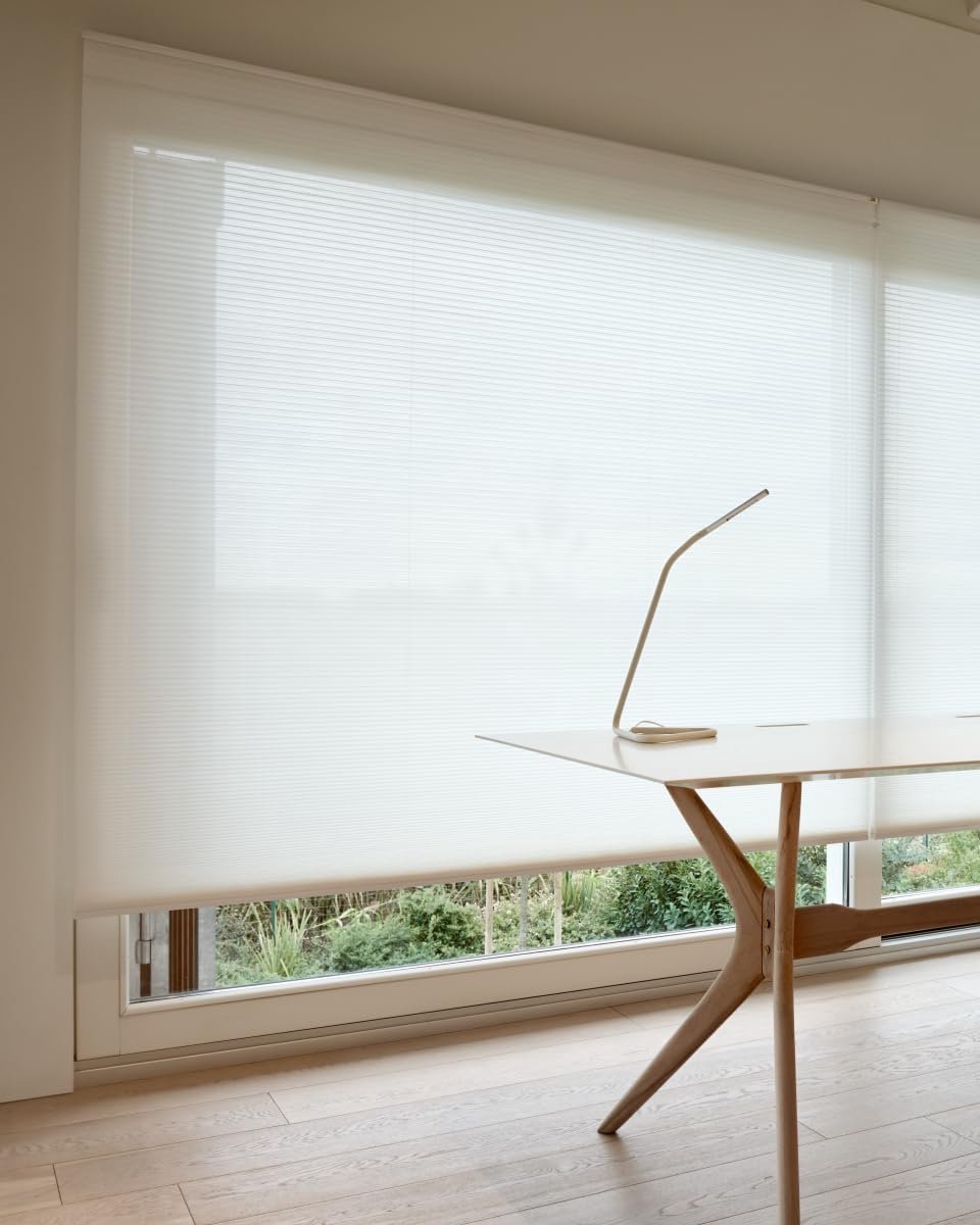time4blinds - Plisségordijn zonder boren op maat gemaakt - Vouwgordijn - Plisségordijn privacy en zonwering - Eenvoudige installatie - Kant-en-klaar plisségordijn - 110x120 cm - Beige room – foto 7